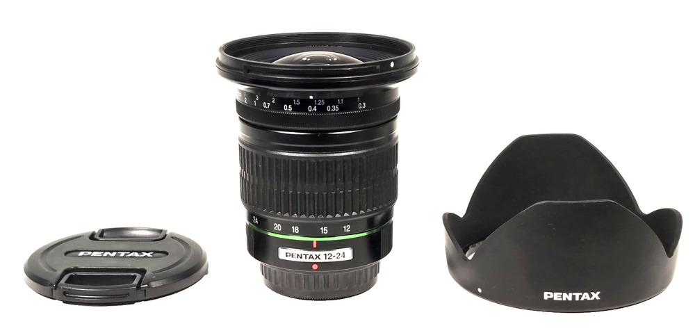 SMC Pentax-DA 12-24mm F4 ED AL (IF) Wide Angle Zoom Lens, Hood, & Caps